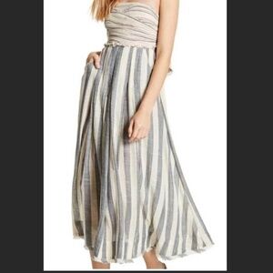 Free People Stripe Me Up strapless maxi dress